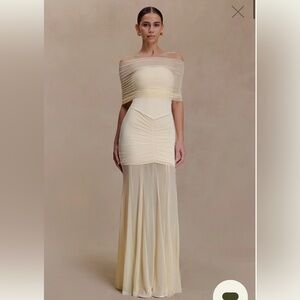 Meshki Caspian Ivory Maxi Dress